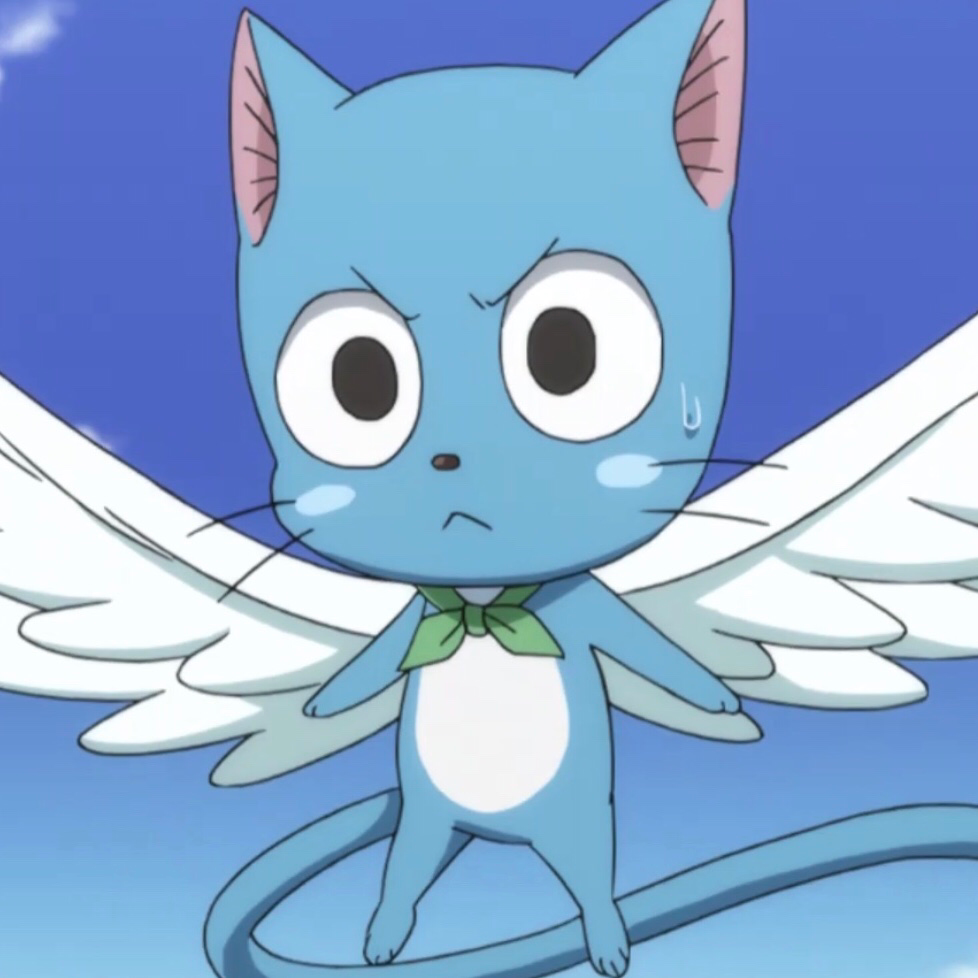 Happy the cat from the anime "Fairy Tail" 